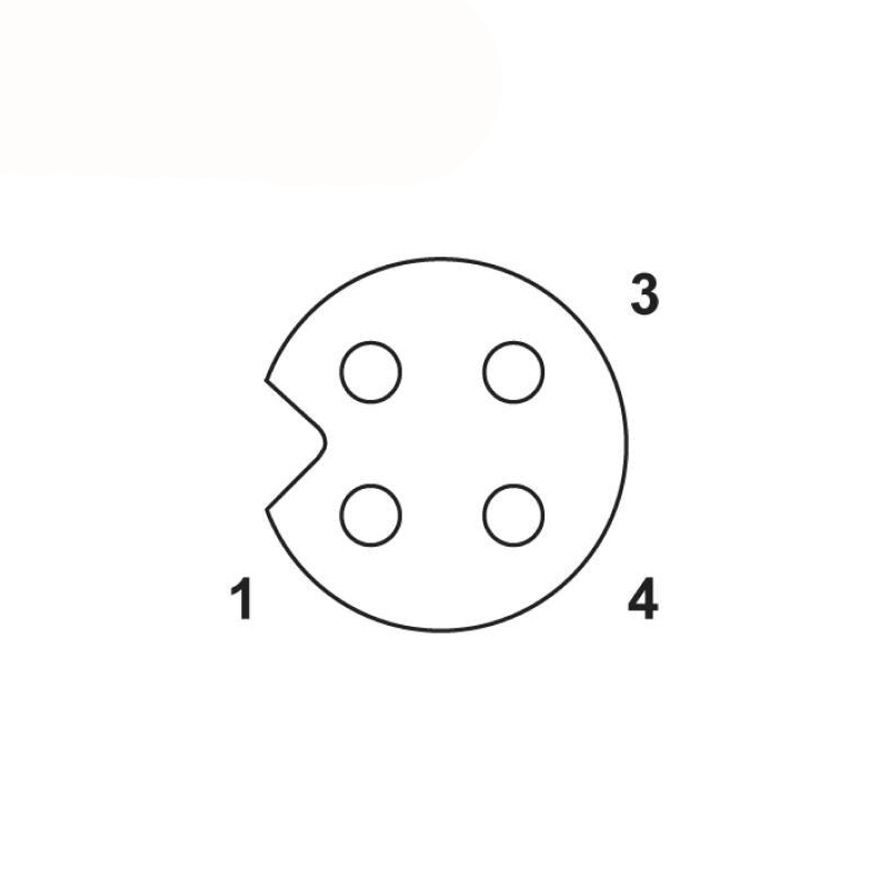 M5 3pins A code male to female straight cable,unshielded,PUR,-40°C~+105°C,26AWG 0.14mm²,brass with nickel plated screw